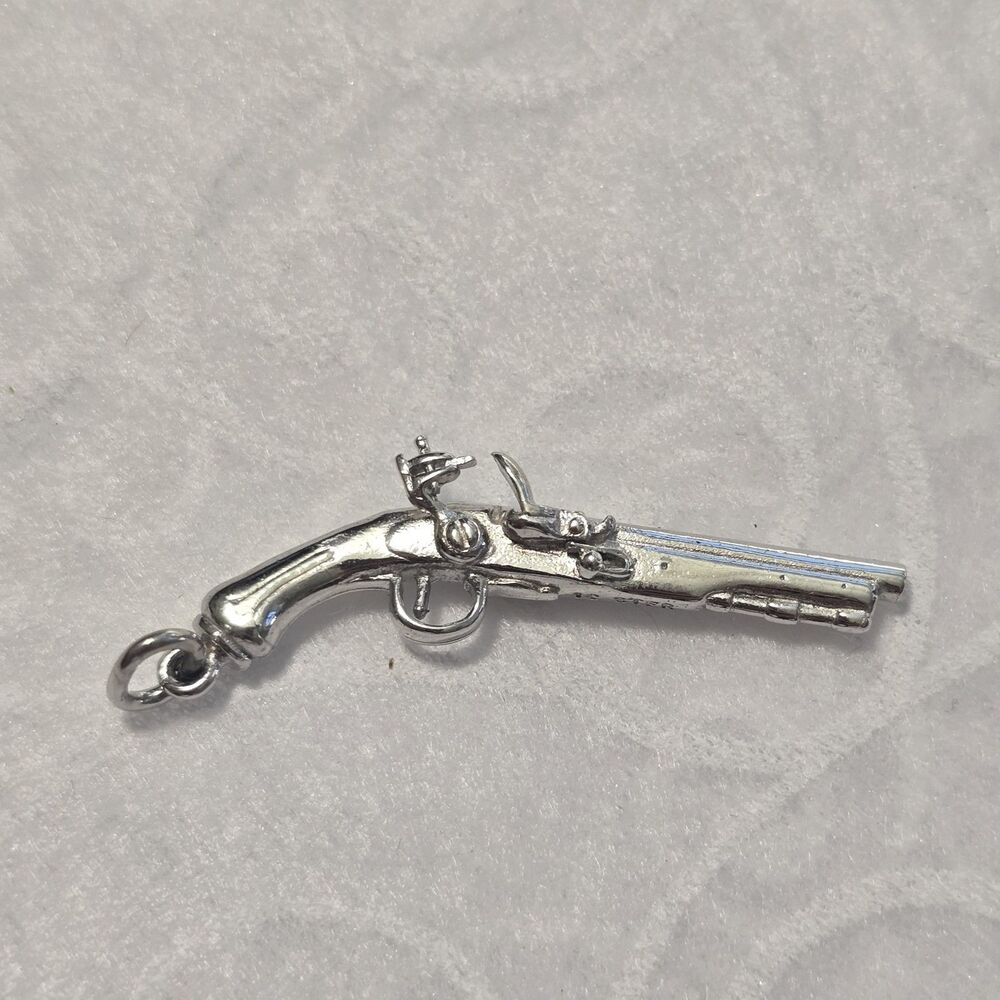 Vintage Sterling Silver 925 Pistol Gun Charm